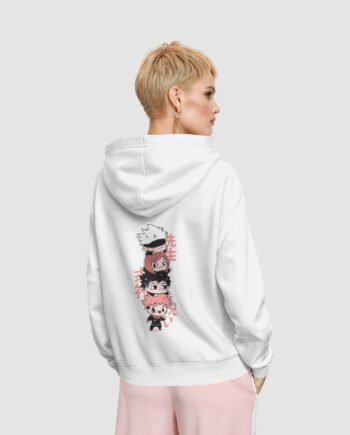 Jujutsu Kaisen Cute White Hoodie