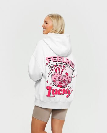 Feeling Lucky White Hoodie