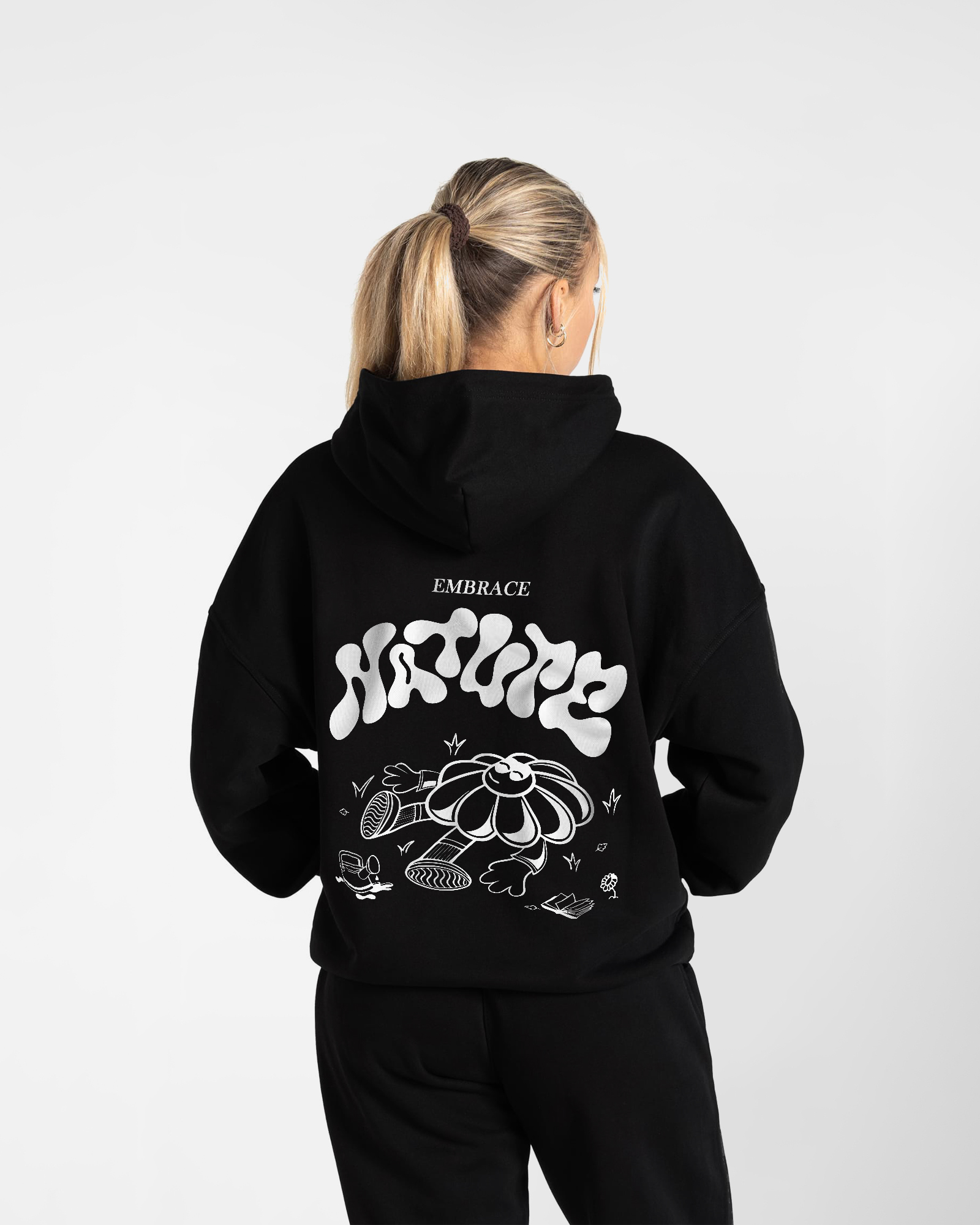 Embrace Nature Black Hoodie