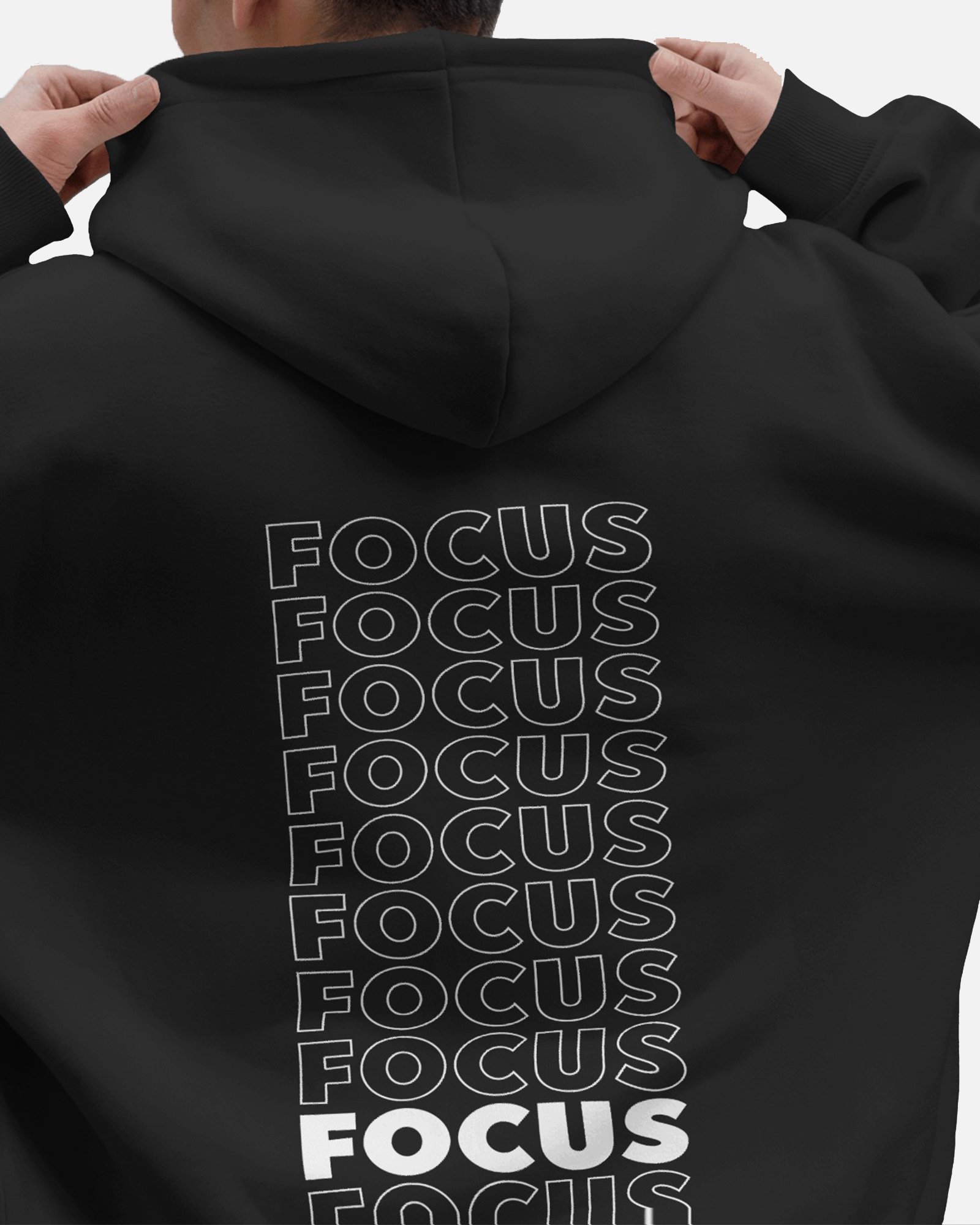 Focus Black Stylish Hoodie